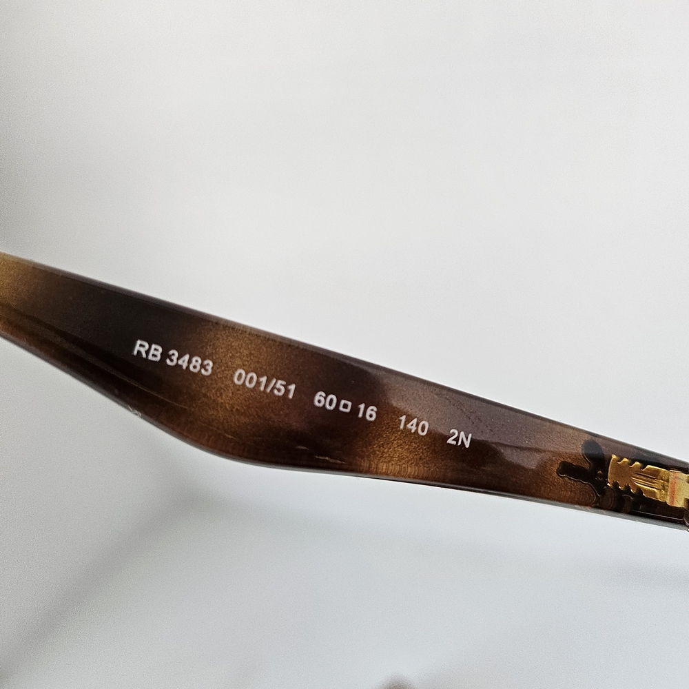 NEW Ray-Ban Gold frame Brown lens sunglasses with original case - Picture 7 of 9